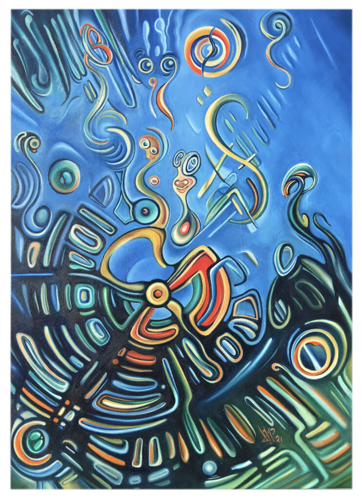 „Ölgemälde Liebesgeschichten von Michael Pfeiffer, Phantastischer Realismus“