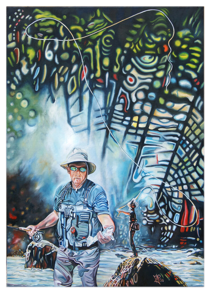„Aus der Mitte entspringt ein Lielacher“, 2020, 50 x 70 cm, oil on canvas, © Michael Pfeiffer