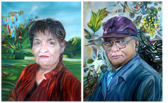 „Erika und Vitus“, 2014, 40 x 50 cm, oil on canvas, © Michael Pfeiffer