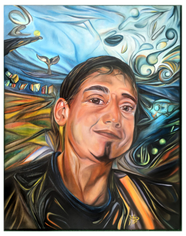 „Roman“, 2014, 40 x 50 cm, oil on canvas, © Michael Pfeiffer