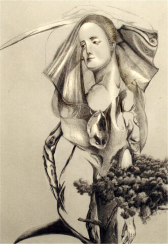 „Die Wälder“, 1988, 50 x 70 cm, pencil on paper, © Michael Pfeiffer