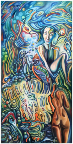 "Weil es schön war_1", 2025, 40x80 cm, oiloncanvas, © Michael Pfeiffer 1600