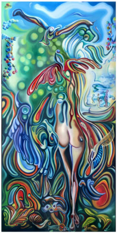 "Weil es schön war_2", 2025, 40x80 cm, oiloncanvas, © Michael Pfeiffer 1600