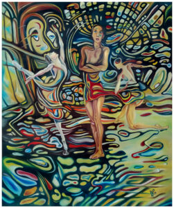 „Rendezvous einer Tänzerin - 6“, 2025, 40x60 cm, Öl auf Leinwand, © Michael Pfeiffer