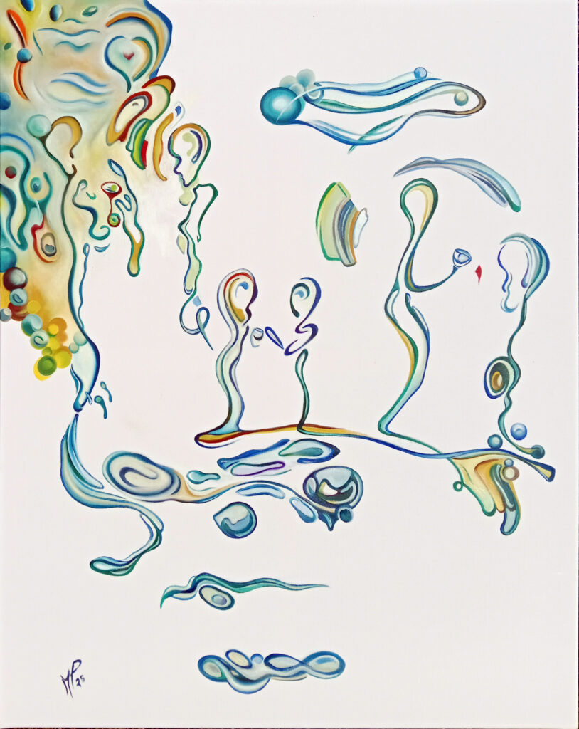 "Guten Morgen, Sybille", 2025, 80 x 100 cm, oil on canvas, © Michael Pfeiffer)