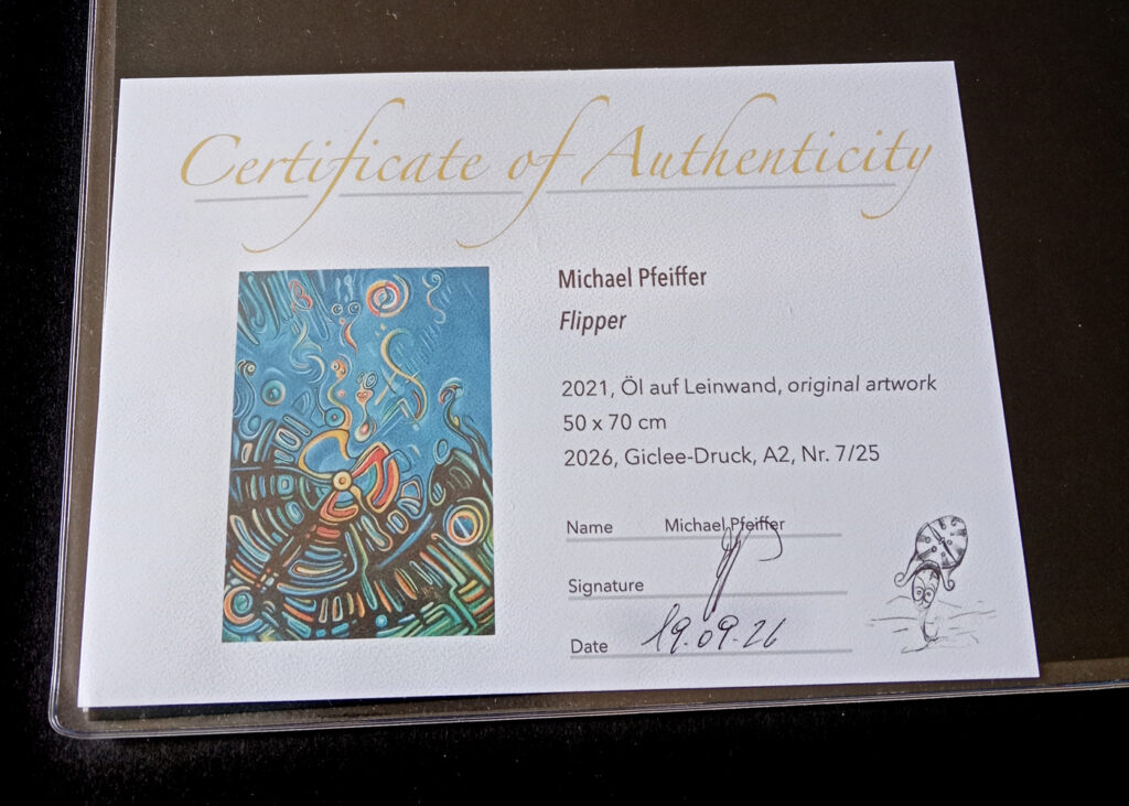"Flipper", 2026, 42x60 cm, Fineart print, Zertifikat, Michael Pfeiffer